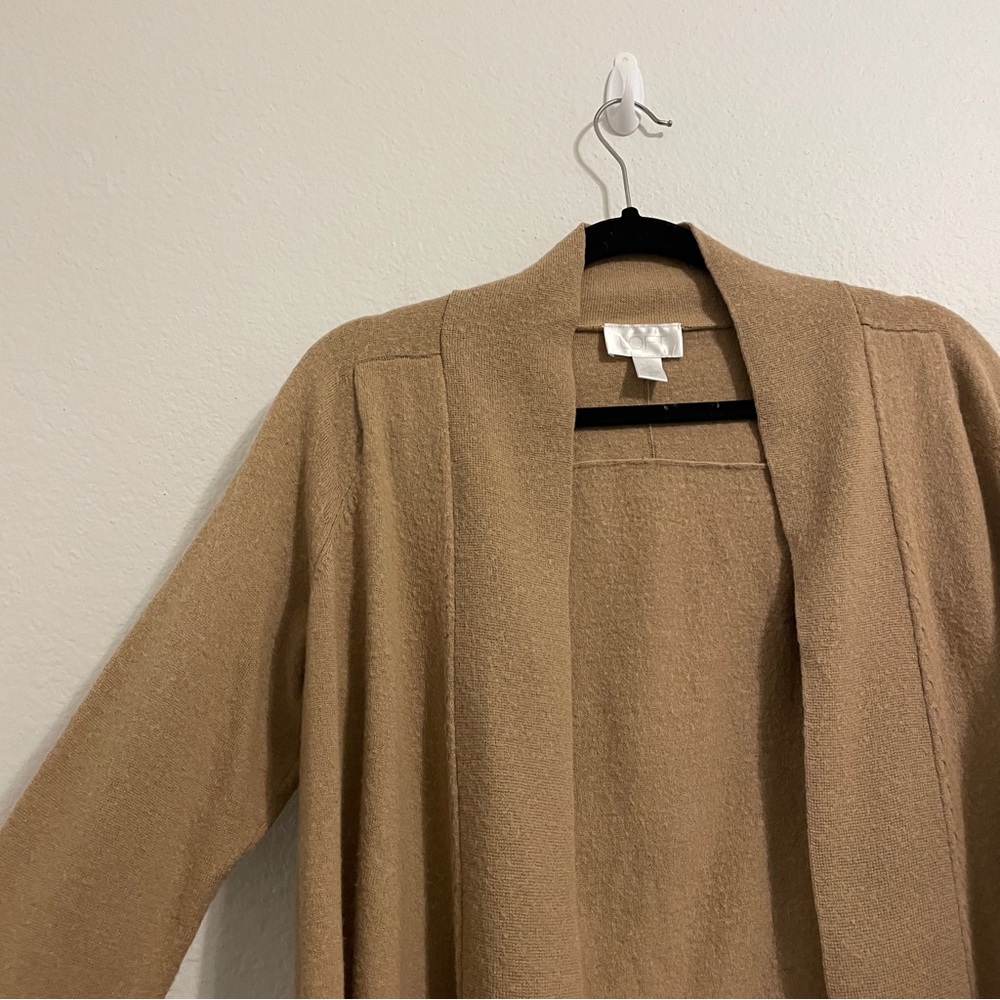 Ann Taylor Loft Open Front Camel Color Wool Cardi… - image 5
